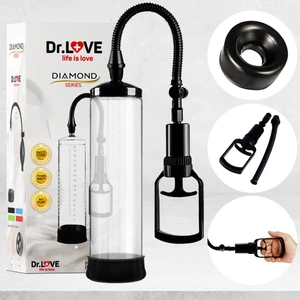 Dr. Love Penis Pump Men Güçlü Vakumlu Penis Pompası Silikon Başlıklı