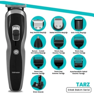 GM-8104 9in1 Tarz Erkek Tıraş Bakım Seti