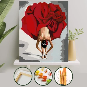 Palmiye Hobi Sanat Sayılarla Boyama Tuval Seti Fırça Boya Dahil (Çıtalı) 40x50 CM - Bale