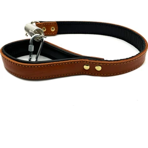 Tasma Market Kahverengi Deri Köpek Gezdirme Tasması