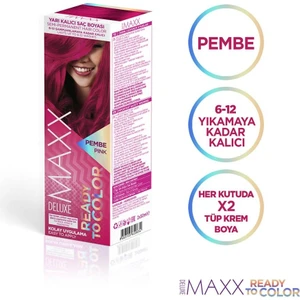 Maxx Deluxe Yarı Kalıcı Saç Boyası 2x50ml Pembe