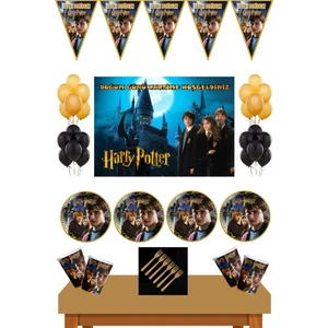 Harry Potter Parti Süsleri 24 Kişilik  Afişli Harry Potter Doğum Günü Seti