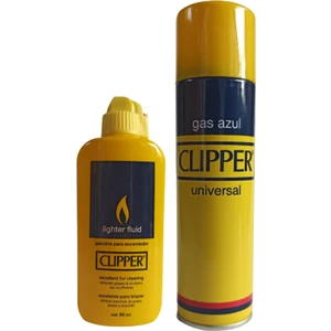 Çakmak Gazı (250ML)  ve Clipper Benzin 80 ml Plastik Şişe
