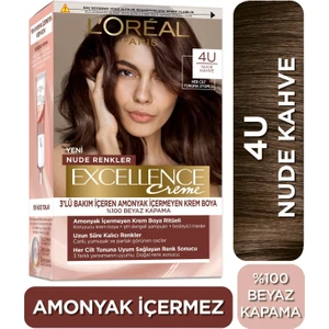 L'Oréal Paris L’oréal Paris Excellence Creme Nude Renkler Saç Boyası – 4u Nude Kahve