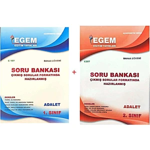 Egem Eğitim Yayınları AÖF Adalet 1. ve 2. Sınıf 2 ve 4 Yarıyıl Bahar Dönemi Çıkmışlar Formatlı Soru