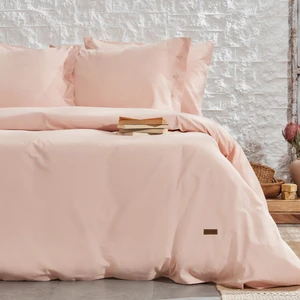 Bedding Plain Çift Kişilik Ranforce Yıkamalı Nevresim Takımı - Blush