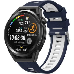Huawei Watch 3 GT GT2 GT2e GT3 GT4 GT5 Pro SE Elite 46mm Kordon Çift Renk Çizgili Kordon