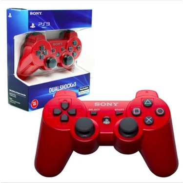 Sony Ps3 Joystick Ps3 Kol  Kırmızı Şarj Kablosu Ile