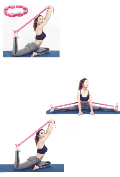 Ciwaa CWA-2217 Numaralı Pilates Yoga Jimnastik Egzersiz Esneme Lastiği Direnç Bandı Elastik Band