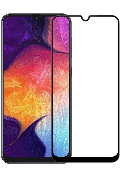 Fibaks Samsung Galaxy A31 Uyumlu Tam Kaplayan Tamperli Cam Ekran Koruyucu