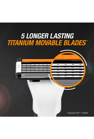 Bic Flex 5 Hybrid Erkek Tıraş Bıçağı 1 Sap + 2 Başlık (5 Bıçak)