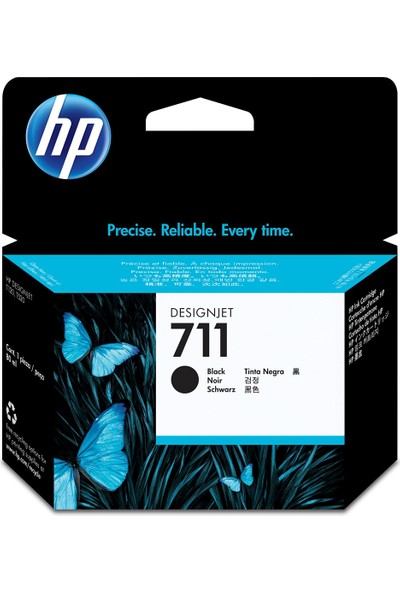 HP 711 CZ133A DesignJet Mürekkep Kartuşu Siyah 80 ml