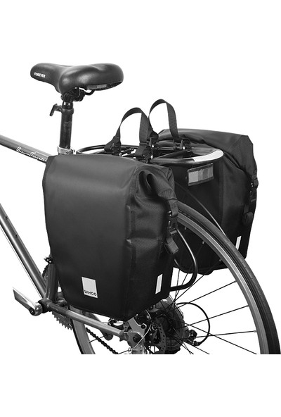Sahoo 20L Bisiklet Raf Çantası Uzun Mesafeli Bisiklet Pannier Çantası (Siyah) (Yurt Dışından)