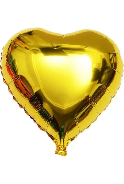 Minerva Kalp Balon Folyo Sarı 60 cm 24 Inç