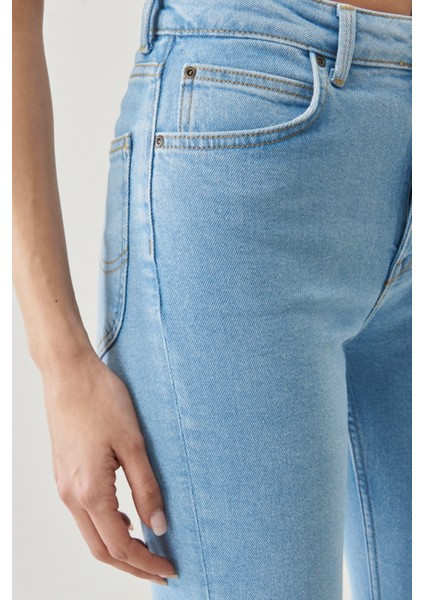 Ivy Super Skinny Fit Dar Kesim Çok Yüksek Bel Esnek Jean Kot Pantolon