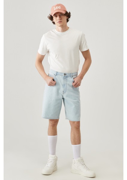 Erkek Regular Fit Normal Kesim 5 Cep Esnek Jean Şort