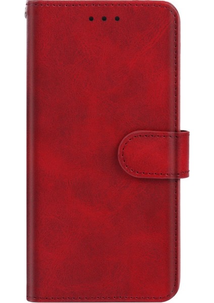 Motorola Moto E7 Power 2021 Kırmızı Için Pu Telefon Kılıfı (Yurt Dışından)