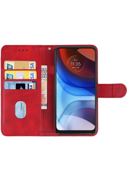 Motorola Moto E7 Power 2021 Kırmızı Için Pu Telefon Kılıfı (Yurt Dışından) modelleri