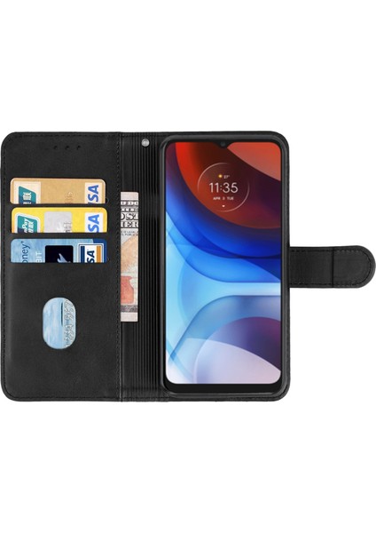 Motorola Moto E7 Power 2021 Siyah Için Pu Telefon Kasası (Yurt Dışından) modelleri