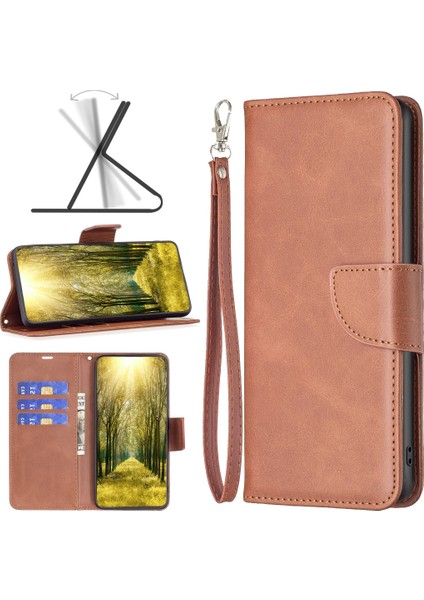 Motorola Moto G Stylus 2022 Kahverengi Için Kuzu Derisi Doku Pu Kasa (Yurt Dışından) fiyatları