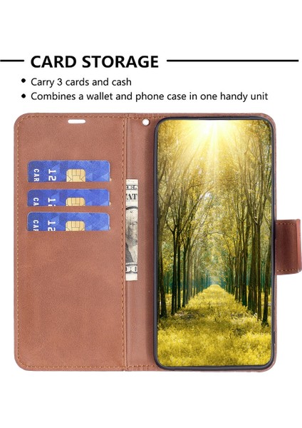 Motorola Moto G Stylus 2022 Kahverengi Için Kuzu Derisi Doku Pu Kasa (Yurt Dışından) modelleri