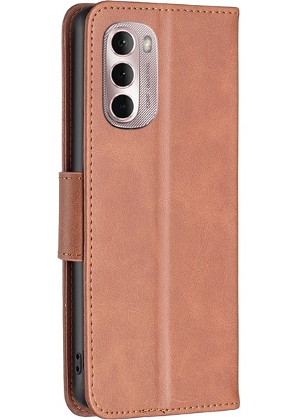 Motorola Moto G Stylus 2022 Kahverengi Için Kuzu Derisi Doku Pu Kasa (Yurt Dışından) fırsatları