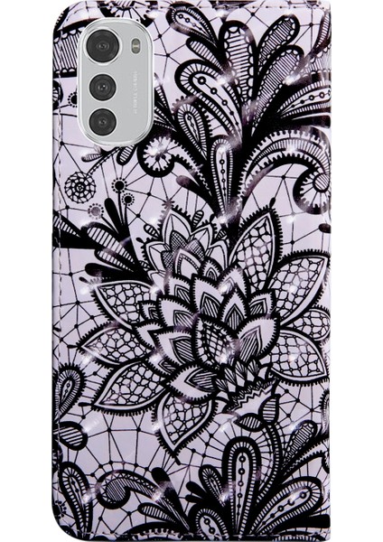 Motorola Moto E32 Black Lace Için 3D Boyalı Kasa (Yurt Dışından)