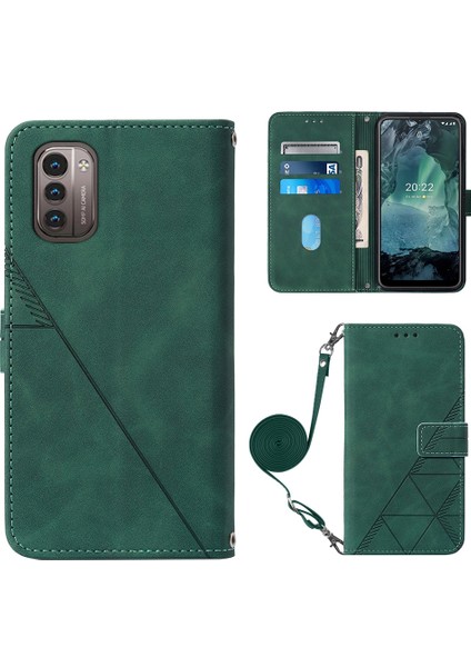 Nokia G21/G11 Dark Green Için Crossbody Deri Kılıf (Yurt Dışından) fiyatları
