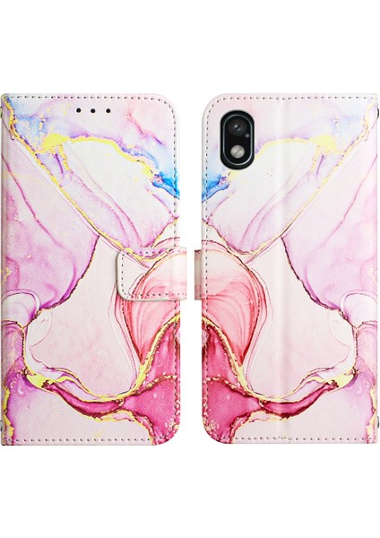 Sony Xperia Ace Iıı Gül Altın LS005 Için Yan Toke Pu Telefon Kasası (Yurt Dışından)