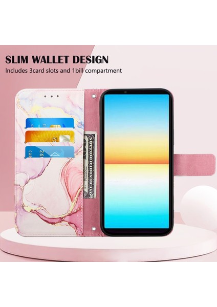 Sony Xperia Ace Iıı Gül Altın LS005 Için Yan Toke Pu Telefon Kasası (Yurt Dışından) fiyatları