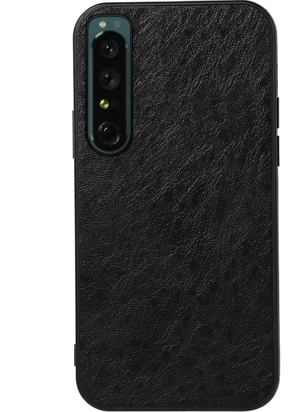 Sony Xperia 1 Iv Siyah Için Çılgın At Dokusu Pu Pu Tona Kahraman (Yurt Dışından)