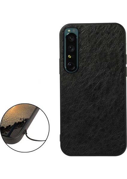 Sony Xperia 1 Iv Siyah Için Çılgın At Dokusu Pu Pu Tona Kahraman (Yurt Dışından) modelleri