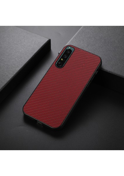 Sony Xperia Için Karbon Fiber Doku Kılıfı 1 Iv Kırmızı (Yurt Dışından) modelleri