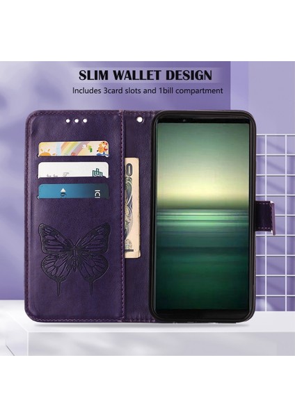 Sony Xperia Için Kabartmalı Kılıf 1 Iv Koyu Mor (Yurt Dışından) fırsatları