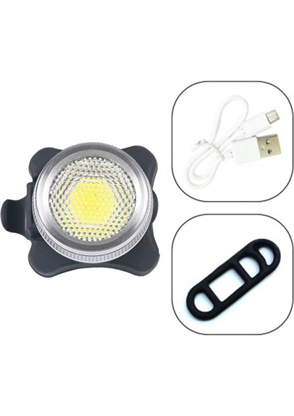 Lamba Boncukları USB Şarj Edilebilir Su Geçirmez Bisiklet Işığı Siyah (Yurt Dışından)