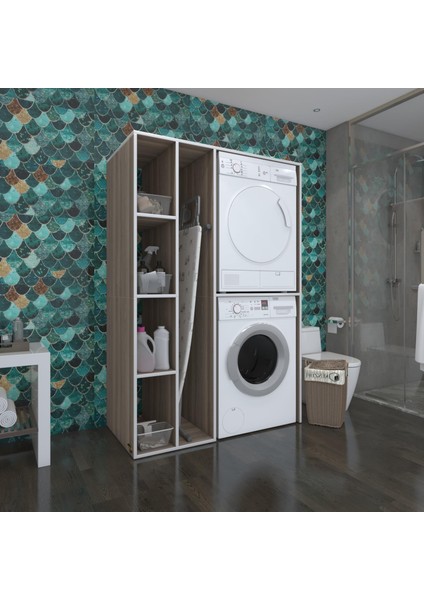 Kenzlife çamaşır-kurutma makinesi dolabı alyusha crd 180*120*60 banyo kapaksız arkalıksız fırsatları