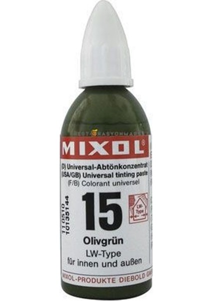 Mixol Renk Pastası 20ML Zeytin Yeşili