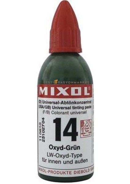 Mixol Renk Pastası 20ML Oksit Yeşili