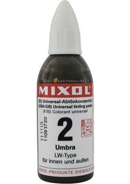 Mixol Renk Pastası 20ML Ombra