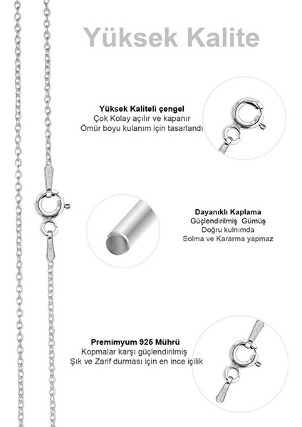 Kadın Gümüş Forse Zincir 925 Ayar Gümüş Hayalet Kolye Özel 1.1mm Mücevher