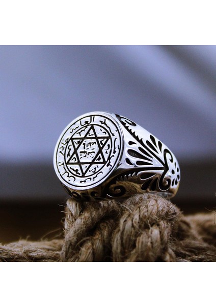 Süleyman Mührü Özel Seri Erkek Gümüş Yüzük