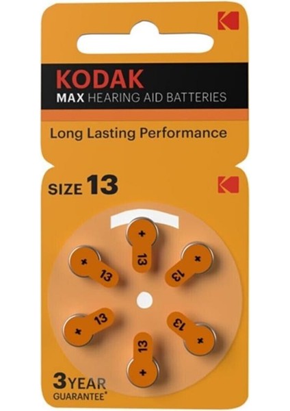 Pr 48 13 Işitme Cihaz Pili 6'lı 1 Paket Kodak PR48 Kulak Cihazı Pili 6'lı 1 Paket