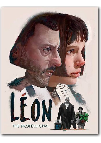 Cakatablo Ahşap Tablo Leon Film Afişi Görseli (25X35 cm Boyut)