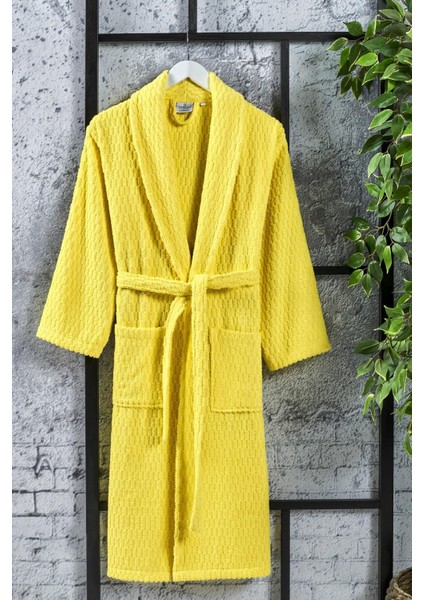 Brıght Desenli Şal Yaka Model Bornoz