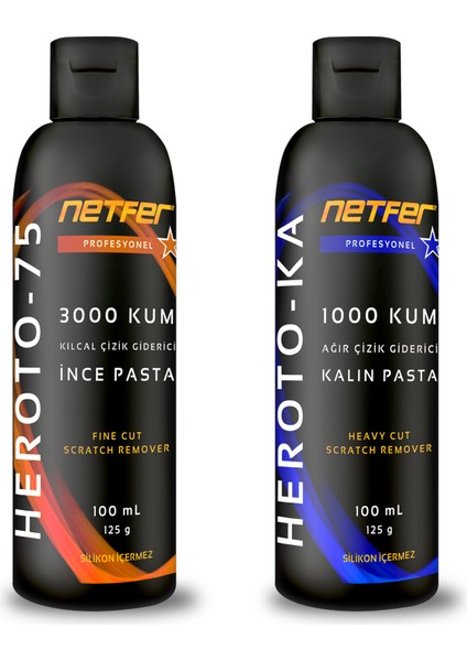 2'li İnce Kalın Pasta Set - 2x100 mL