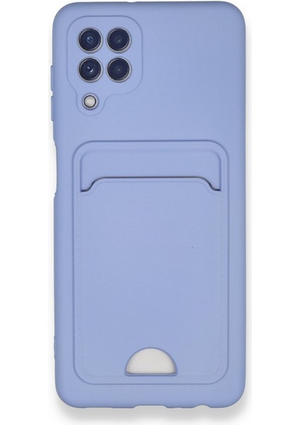 Samsung Galaxy A22 Cardy Soft Delikli Kartlık Cepli Silikon Kapak
