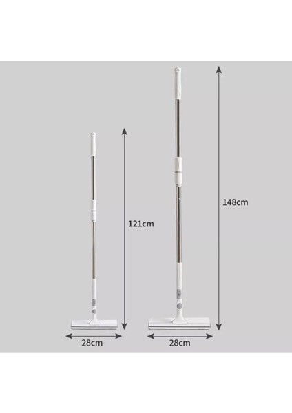 Yedek Bezli Cam Silme Aparatı Bükülebilir Teleskopik Camsil