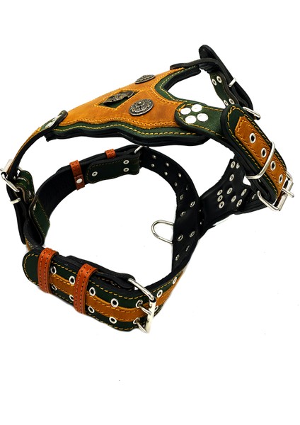 Hardal-Haki Şövalye Köpek Göğüs Tasması modelleri