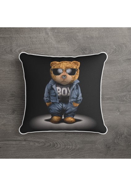 Ithal Kadife Kumaş Teddy Bear Ayıcık Kırlent Kılıfı