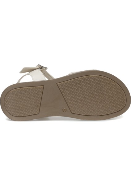 CS22064 2FX Bej Kadın Kalın Taban Sandalet